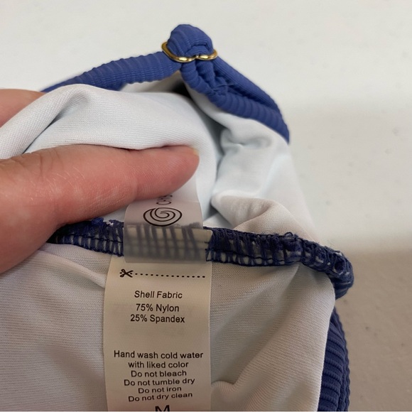 Charmo swimsuit women's size medium 8 blue one piece strappy new with tags - Picture 6 of 13